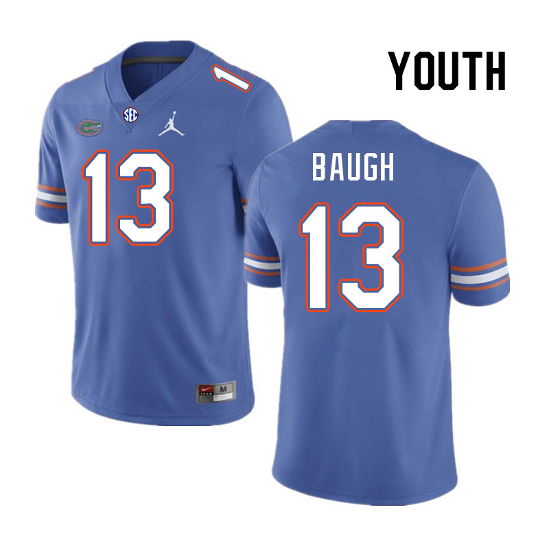 Youth #13 Jadan Baugh Florida Gators College Football Jerseys Stitched-Royal